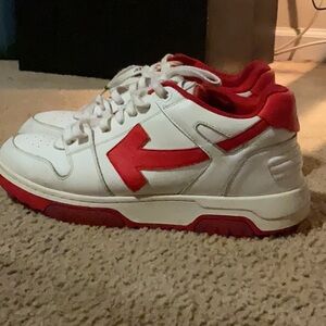 Off-White Red and White Sneakers